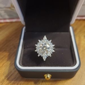 This item is on hold***925 Sterling Silver Moissanite Round, Brilliant